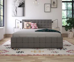 CosmoLiving Elizabeth Gray Linen Storage Bed 18 CosmoLiving Elizabeth Gray Linen Storage Bed -Household Items Sale 810541043 3