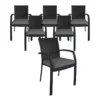 COSCO Lakewood Ranch Black Cushioned Wicker Patio Dining Chairs, 6-Pack 2 COSCO Lakewood Ranch Black Cushioned Wicker Patio Dining Chairs, 6-Pack -Household Items Sale 810541484 1