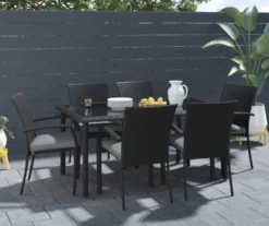COSCO Lakewood Ranch Black Cushioned Wicker Patio Dining Chairs, 6-Pack -Household Items Sale 810541484 4