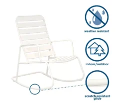 Roberta White Patio Rocking Chair 11 Roberta White Patio Rocking Chair -Household Items Sale 810541497 4