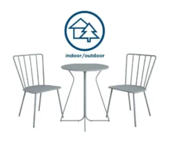 Heidi Light Gray 3-Piece Bistro Patio Furniture Set -Household Items Sale 810541505 3