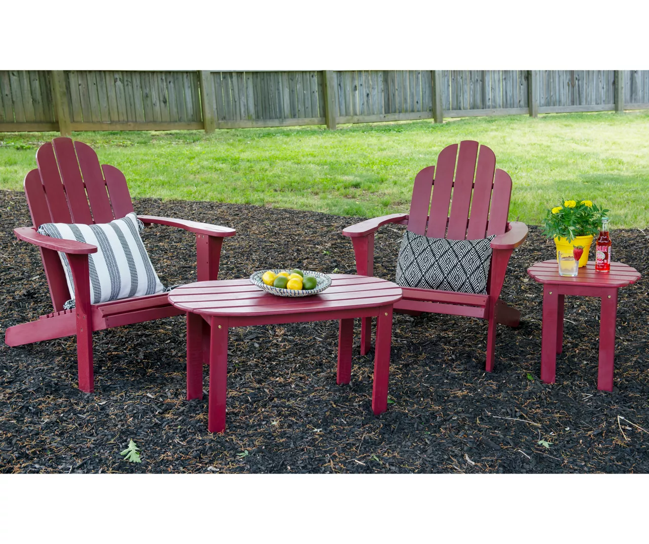 Flint Red Wood Patio Adirondack End Table 10 Flint Red Wood Patio Adirondack End Table - Image 8