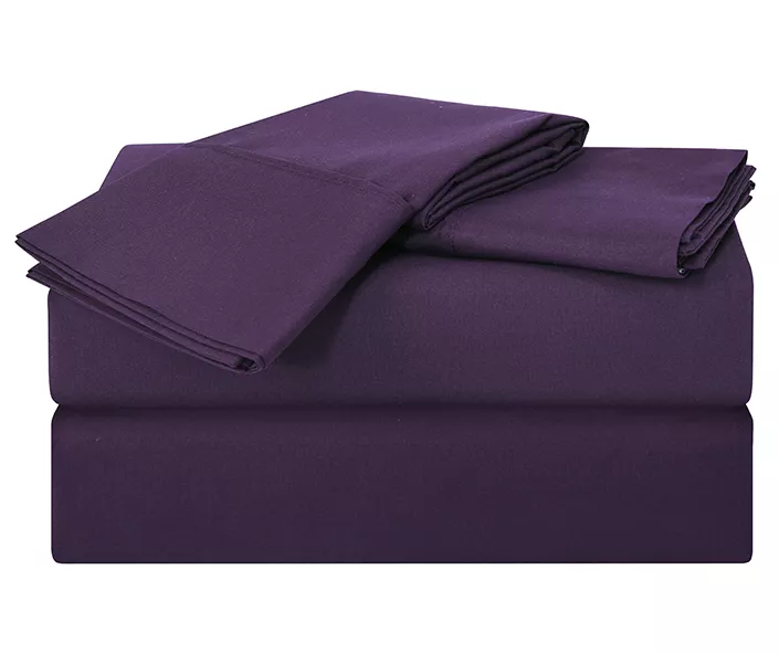 Dark Purple Microfiber Full 4-Piece Sheet Set 3 Dark Purple Microfiber Full 4-Piece Sheet Set