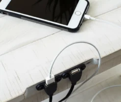 Dannerville Antique White 3-Tier Accent Table With USB Charging -Household Items Sale 810542271 5