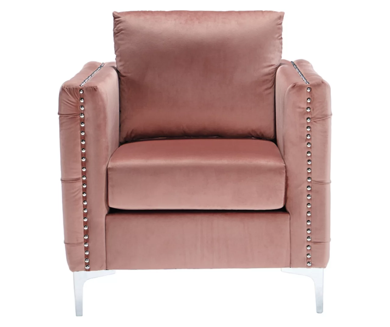 Lizmont Blush Tufted Velvet Accent Chair 4 Lizmont Blush Tufted Velvet Accent Chair - Image 2