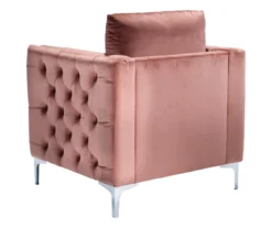 Lizmont Blush Tufted Velvet Accent Chair 13 Lizmont Blush Tufted Velvet Accent Chair -Household Items Sale 810542292 5