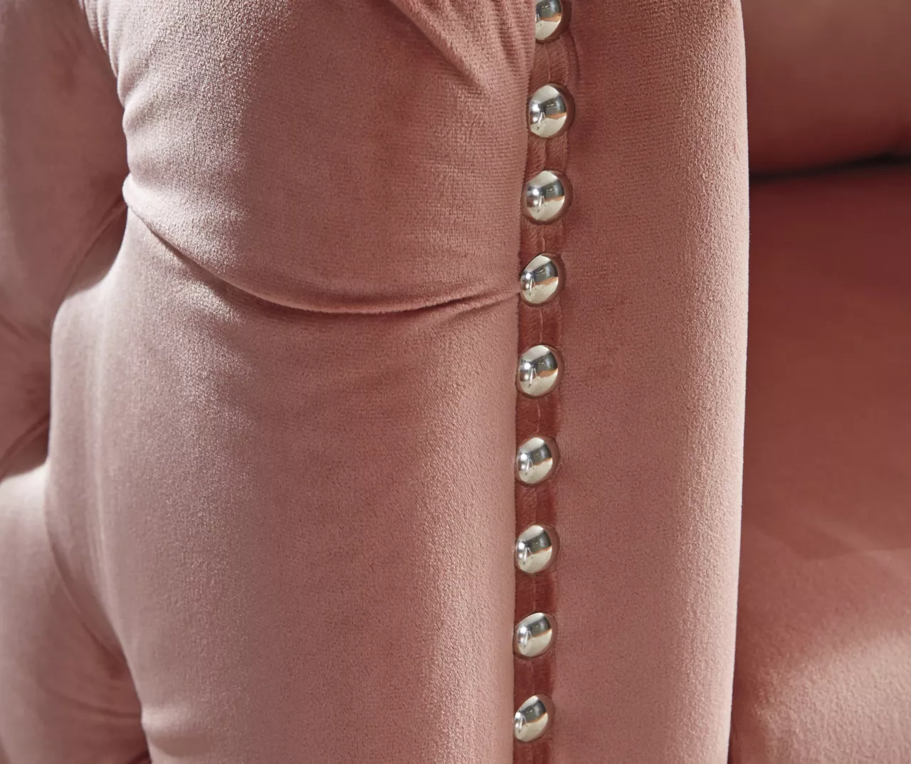 Lizmont Blush Tufted Velvet Accent Chair 8 Lizmont Blush Tufted Velvet Accent Chair - Image 6