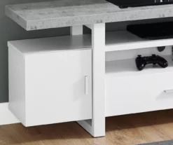 60" White & Cement Look TV Stand 8 60" White & Cement Look TV Stand -Household Items Sale 810542414 3