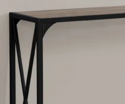 Dark Taupe Wood Look X-Shaped Console Table 8 Dark Taupe Wood Look X-Shaped Console Table -Household Items Sale 810542457 3