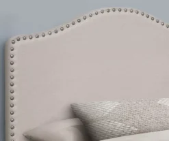Monarch Linen Nailhead Trim Headboard 38 Monarch Linen Nailhead Trim Headboard -Household Items Sale 810542522 3