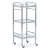 Hawkins Chrome & Glass 3-Shelf Rolling Cart 2 Hawkins Chrome & Glass 3-Shelf Rolling Cart -Household Items Sale 810543096 1