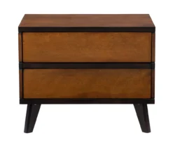 Manhattan Walnut 2-Drawer Mid-Century Wood Nightstand 18 Manhattan Walnut 2-Drawer Mid-Century Wood Nightstand -Household Items Sale 810543109 A0 2