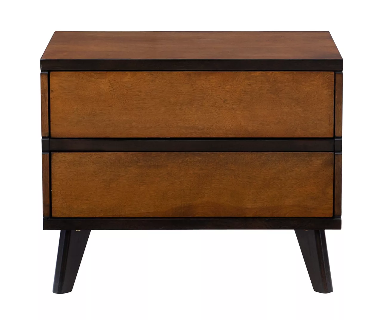 Manhattan Walnut 2-Drawer Mid-Century Wood Nightstand 8 Manhattan Walnut 2-Drawer Mid-Century Wood Nightstand - Image 6