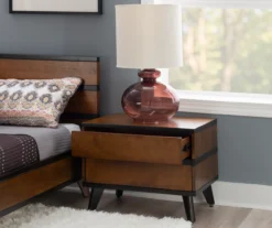 Manhattan Walnut 2-Drawer Mid-Century Wood Nightstand 15 Manhattan Walnut 2-Drawer Mid-Century Wood Nightstand -Household Items Sale 810543109 A0 8