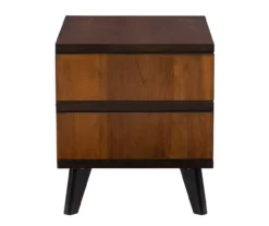 Manhattan Walnut 2-Drawer Mid-Century Wood Nightstand 20 Manhattan Walnut 2-Drawer Mid-Century Wood Nightstand -Household Items Sale 810543109 A1 3