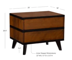 Manhattan Walnut 2-Drawer Mid-Century Wood Nightstand 23 Manhattan Walnut 2-Drawer Mid-Century Wood Nightstand -Household Items Sale 810543109 D8 12