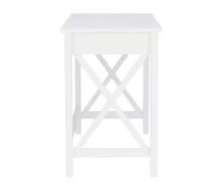 Richland White 1-Drawer Wood X Leg Desk -Household Items Sale 810543159 4