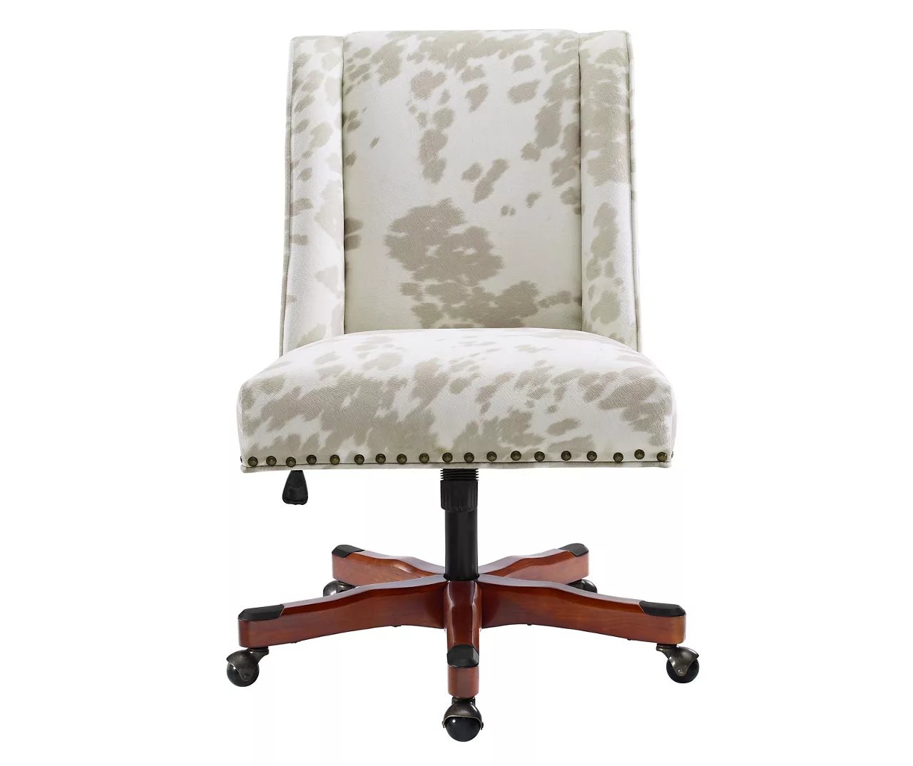 Austin Brown Linen Cow Print Office Chair 8 Austin Brown Linen Cow Print Office Chair - Image 6