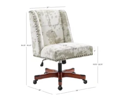 Austin Brown Linen Cow Print Office Chair 21 Austin Brown Linen Cow Print Office Chair -Household Items Sale 810543224 D8 10