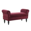 Elsie Berry & Dark Mahogany Upholstered Rolled Arm Bench 2 Elsie Berry & Dark Mahogany Upholstered Rolled Arm Bench -Household Items Sale 810543272 1