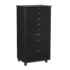 Craft Mate Black Wood 8-Drawer Rolling Storage Cart -Household Items Sale 810543294 1