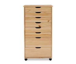 Craft Mate Natural Wood 8-Drawer Rolling Storage Cart -Household Items Sale 810543300 3
