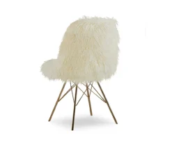 Layton Cream & Gold Faux Fur Chair 11 Layton Cream & Gold Faux Fur Chair -Household Items Sale 810543311 3
