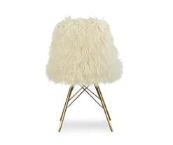 Layton Cream & Gold Faux Fur Chair 12 Layton Cream & Gold Faux Fur Chair -Household Items Sale 810543311 4
