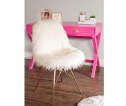 Layton Cream & Gold Faux Fur Chair 15 Layton Cream & Gold Faux Fur Chair -Household Items Sale 810543311 7
