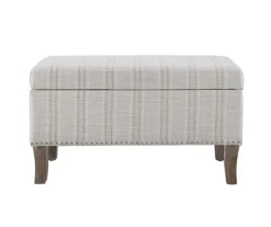 Lisa Railroad Striped Storage Ottoman -Household Items Sale 810543333 3