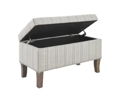 Lisa Railroad Striped Storage Ottoman -Household Items Sale 810543333 4
