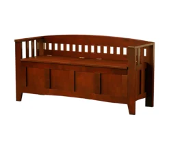 Weston Walnut Split Seat Storage Bench