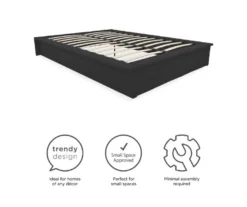 DHP Micah Gray Linen Queen Platform Bed -Household Items Sale 810543448 4