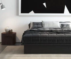 DHP Micah Black Faux Leather King Platform Bed -Household Items Sale 810543681 3