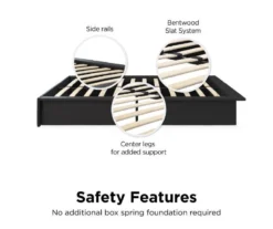 DHP Micah Black Faux Leather King Platform Bed -Household Items Sale 810543681 5