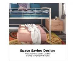 DHP Kaden Gray Junior Twin Loft Bed With Storage Steps -Household Items Sale 810543776 2