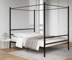 DHP Kate Black Metal Full Canopy Bed -Household Items Sale 810543780 6