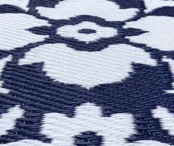 Navy & White Damask Plastic Outdoor Area Rug, (5' X 7') 15 Navy & White Damask Plastic Outdoor Area Rug, (5' X 7') -Household Items Sale 810546223 7