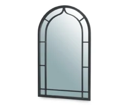 Black Rounded Arch Wall Mirror, (33.07") -Household Items Sale 810546462 2