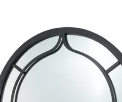 Black Rounded Arch Wall Mirror, (33.07") -Household Items Sale 810546462 6