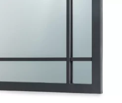 Black Rounded Arch Wall Mirror, (33.07") -Household Items Sale 810546462 9