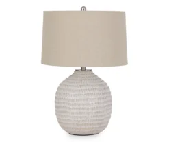 Beige Textures Jamon Ceramic Table Lamp