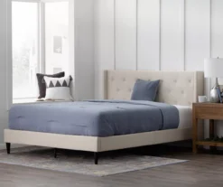 Isabelle Cream Upholstered Twin Wingback Bed 13 Isabelle Cream Upholstered Twin Wingback Bed -Household Items Sale 810547603 810547607 810547628 810547611 5