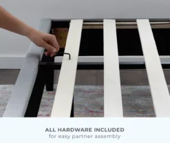 Isabelle Cream Upholstered Twin Wingback Bed 14 Isabelle Cream Upholstered Twin Wingback Bed -Household Items Sale 810547603 810547607 810547628 810547611 6