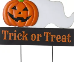 "Trick Or Treat" Ghost Light-Up Yard Stake -Household Items Sale 810547696 4