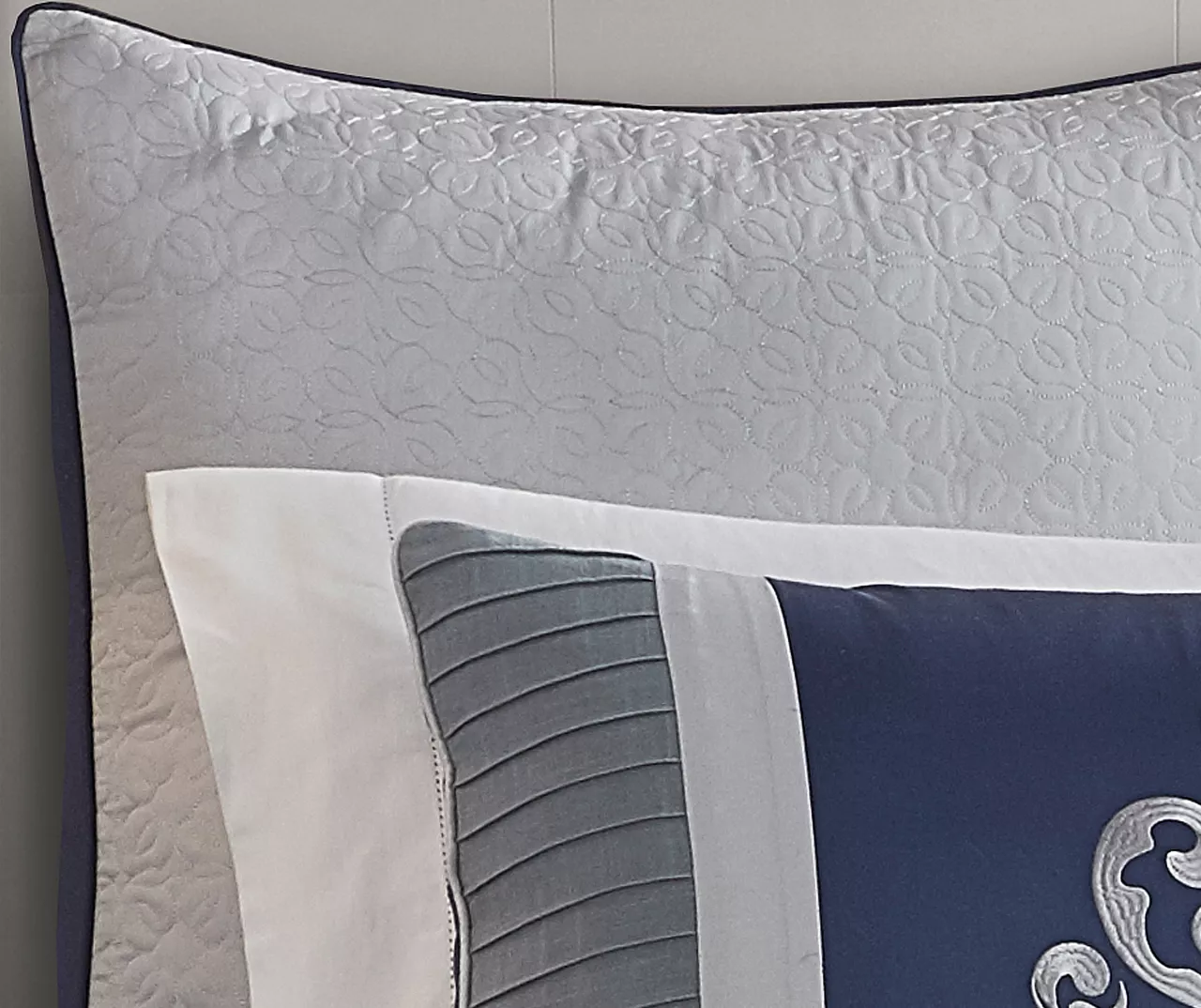 Blue & Gray Damask Clanton Comforter Set 12 Blue & Gray Damask Clanton Comforter Set - Image 10