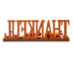 "Thankful" Pumpkin, Berries & Leaves Wordscript Tabletop Decor -Household Items Sale 810547801 3