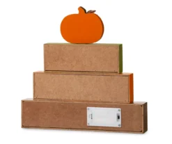 "Fall, Leaves, Pumpkin" Pumpkin & Letter Block LED Tabletop Decor -Household Items Sale 810547823 3