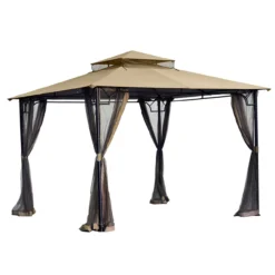 Bamboo Look Gazebo Beige Replacement Riplock Canopy & Side Mosquito Netting Set 14 Bamboo Look Gazebo Beige Replacement Riplock Canopy & Side Mosquito Netting Set -Household Items Sale 810549241 11