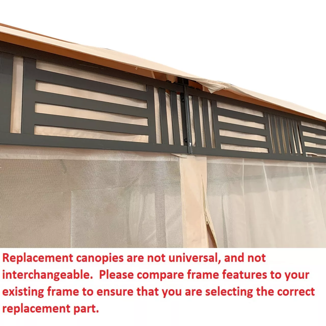 Westbrook Gazebo Beige Damask Replacement Canopy 12 Westbrook Gazebo Beige Damask Replacement Canopy - Image 10